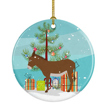 Load image into Gallery viewer, Cotentin Donkey Christmas Ornament - Round Ceramic Ornament – Artist-Designed Keepsake Decoration BB9216CO1