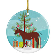 Load image into Gallery viewer, Hinny Horse Donkey Christmas Ornament - Round Ceramic Ornament – Artist-Designed Keepsake Decoration BB9217CO1