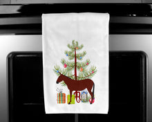Load image into Gallery viewer, Hinny Horse Donkey Christmas Kitchen Towels – Set of 2 - Decorative &amp; Absorbent Cotton | BB9217WTKT