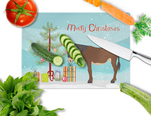 Load image into Gallery viewer, Zamorano-Leones Donkey Christmas Glass Cutting Boards – Durable, Decorative Kitchen Art Large BB9220LCB