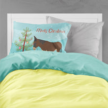 Load image into Gallery viewer, Zamorano-Leones Donkey Christmas Fabric Standard Pillowcase – Artistic Decorative Front, White Back BB9220PILLOWCASE