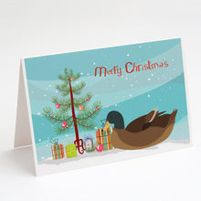 Load image into Gallery viewer, Khaki Campbell Duck Christmas Greeting Cards -  Blank Note Cards – 8-Pack of Artist-Designed Cards with Envelopes