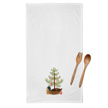 Load image into Gallery viewer, Khaki Campbell Duck Christmas Kitchen Towels – Set of 2 - Decorative &amp; Absorbent Cotton | BB9233WTKT