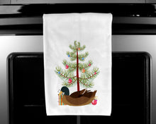 Load image into Gallery viewer, Khaki Campbell Duck Christmas Kitchen Towels – Set of 2 - Decorative &amp; Absorbent Cotton | BB9233WTKT