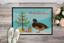 Load image into Gallery viewer, Silver Bantam Duck Christmas Doormat - 24x36 Decorative Floor Mat – Indoor/Outdoor Rug with Artistic Flair BB9234JMAT