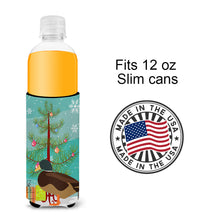 Load image into Gallery viewer, Silver Bantam Duck Christmas   Hugger for slim cans BB9234MUK