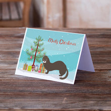 Load image into Gallery viewer, Russian or European Mink Christmas Greeting Cards -  Blank Note Cards – 8-Pack of Artist-Designed Cards with Envelopes