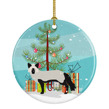Load image into Gallery viewer, Silver Fox Christmas Ornament - Round Ceramic Ornament – Artist-Designed Keepsake Decoration BB9238CO1