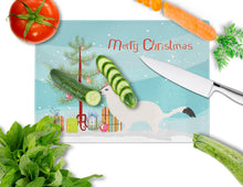 Load image into Gallery viewer, Stoat Short-tailed Weasel Christmas Glass Cutting Boards – Durable, Decorative Kitchen Art Large BB9239LCB