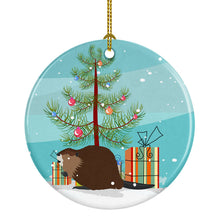 Load image into Gallery viewer, Eurasian Beaver Christmas Ornament - Round Ceramic Ornament – Artist-Designed Keepsake Decoration BB9240CO1