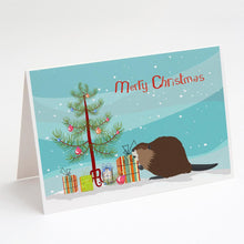 Load image into Gallery viewer, Eurasian Beaver Christmas Greeting Cards -  Blank Note Cards – 8-Pack of Artist-Designed Cards with Envelopes