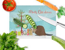 Load image into Gallery viewer, Eurasian Beaver Christmas Glass Cutting Boards – Durable, Decorative Kitchen Art Large BB9240LCB