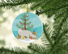 Load image into Gallery viewer, White Arctic Fox Christmas Ornament - Round Ceramic Ornament – Artist-Designed Keepsake Decoration BB9244CO1