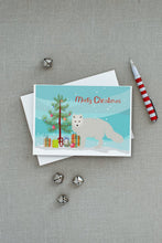 Load image into Gallery viewer, White Arctic Fox Christmas Greeting Cards -  Blank Note Cards – 8-Pack of Artist-Designed Cards with Envelopes
