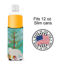 Load image into Gallery viewer, White Arctic Fox Christmas   Hugger for slim cans BB9244MUK