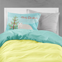 Load image into Gallery viewer, White Arctic Fox Christmas Fabric Standard Pillowcase – Artistic Decorative Front, White Back BB9244PILLOWCASE
