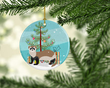 Load image into Gallery viewer, Ferret Christmas Ornament - Round Ceramic Ornament – Artist-Designed Keepsake Decoration BB9245CO1