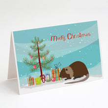 Load image into Gallery viewer, Coypu Nutria River Rat Christmas Greeting Cards -  Blank Note Cards – 8-Pack of Artist-Designed Cards with Envelopes