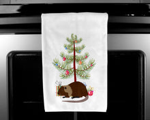 Load image into Gallery viewer, Coypu Nutria River Rat Christmas Kitchen Towels – Set of 2 - Decorative &amp; Absorbent Cotton | BB9246WTKT