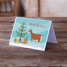 Load image into Gallery viewer, Toggenburger Goat Christmas Greeting Cards -  Blank Note Cards – 8-Pack of Artist-Designed Cards with Envelopes