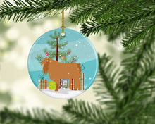Load image into Gallery viewer, American Lamancha Goat Christmas Ornament - Round Ceramic Ornament – Artist-Designed Keepsake Decoration BB9252CO1