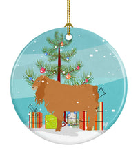 Load image into Gallery viewer, American Lamancha Goat Christmas Ornament - Round Ceramic Ornament – Artist-Designed Keepsake Decoration BB9252CO1