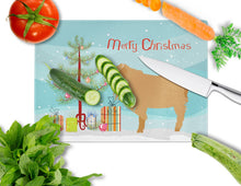 Load image into Gallery viewer, American Lamancha Goat Christmas Glass Cutting Boards – Durable, Decorative Kitchen Art Large BB9252LCB
