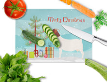 Load image into Gallery viewer, Boer Goat Christmas Glass Cutting Boards – Durable, Decorative Kitchen Art Large BB9253LCB