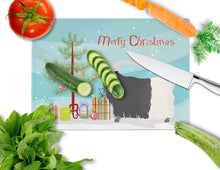 Load image into Gallery viewer, Welsh Black-Necked Goat Christmas Glass Cutting Boards – Durable, Decorative Kitchen Art Large BB9254LCB