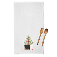 Load image into Gallery viewer, Welsh Black-Necked Goat Christmas Kitchen Towels – Set of 2 - Decorative &amp; Absorbent Cotton | BB9254WTKT
