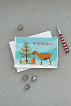 Load image into Gallery viewer, Oberhasli Goat Christmas Greeting Cards -  Blank Note Cards – 8-Pack of Artist-Designed Cards with Envelopes