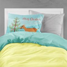 Load image into Gallery viewer, Oberhasli Goat Christmas Fabric Standard Pillowcase – Artistic Decorative Front, White Back BB9255PILLOWCASE