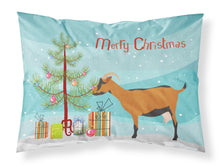Load image into Gallery viewer, Oberhasli Goat Christmas Fabric Standard Pillowcase – Artistic Decorative Front, White Back BB9255PILLOWCASE
