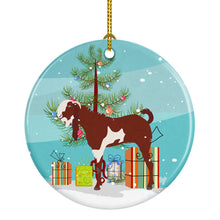 Load image into Gallery viewer, Jamnapari Goat Christmas Ornament - Round Ceramic Ornament – Artist-Designed Keepsake Decoration BB9257CO1