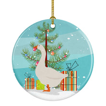 Load image into Gallery viewer, Embden Goose Christmas Ornament - Round Ceramic Ornament – Artist-Designed Keepsake Decoration BB9259CO1