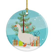 Load image into Gallery viewer, Sebastopol Goose Christmas Ornament - Round Ceramic Ornament – Artist-Designed Keepsake Decoration BB9269CO1