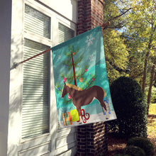 Load image into Gallery viewer, Percheron Horse Christmas Flag Canvas House Size BB9273CHF