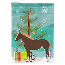 Load image into Gallery viewer, Percheron Horse Christmas Flag Canvas House Size BB9273CHF