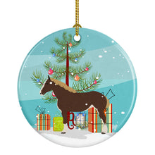 Load image into Gallery viewer, Percheron Horse Christmas Ornament - Round Ceramic Ornament – Artist-Designed Keepsake Decoration BB9273CO1