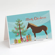 Load image into Gallery viewer, Percheron Horse Christmas Greeting Cards -  Blank Note Cards – 8-Pack of Artist-Designed Cards with Envelopes