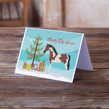 Load image into Gallery viewer, Pinto Horse Christmas Greeting Cards -  Blank Note Cards – 8-Pack of Artist-Designed Cards with Envelopes