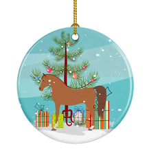 Load image into Gallery viewer, Arabian Horse Christmas Ornament - Round Ceramic Ornament – Artist-Designed Keepsake Decoration BB9278CO1
