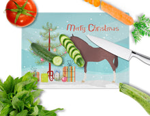 Load image into Gallery viewer, English Thoroughbred Horse Christmas Glass Cutting Boards – Durable, Decorative Kitchen Art Large BB9280LCB