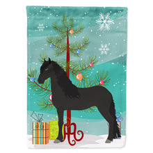 Load image into Gallery viewer, Friesian Horse Christmas Flag Canvas House Size BB9282CHF