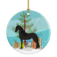 Load image into Gallery viewer, Friesian Horse Christmas Ornament - Round Ceramic Ornament – Artist-Designed Keepsake Decoration BB9282CO1