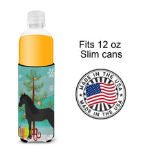 Load image into Gallery viewer, Friesian Horse Christmas   Hugger for slim cans BB9282MUK