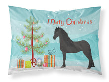 Load image into Gallery viewer, Friesian Horse Christmas Fabric Standard Pillowcase – Artistic Decorative Front, White Back BB9282PILLOWCASE