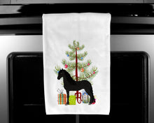 Load image into Gallery viewer, Friesian Horse Christmas Kitchen Towels – Set of 2 - Decorative &amp; Absorbent Cotton | BB9282WTKT