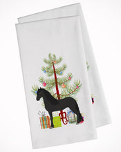 Load image into Gallery viewer, Friesian Horse Christmas Kitchen Towels – Set of 2 - Decorative &amp; Absorbent Cotton | BB9282WTKT