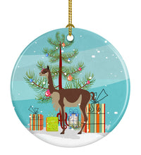 Load image into Gallery viewer, Vicugna or Vicuna Christmas Ornament - Round Ceramic Ornament – Artist-Designed Keepsake Decoration BB9284CO1